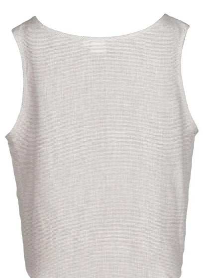natural linen pyjama top back