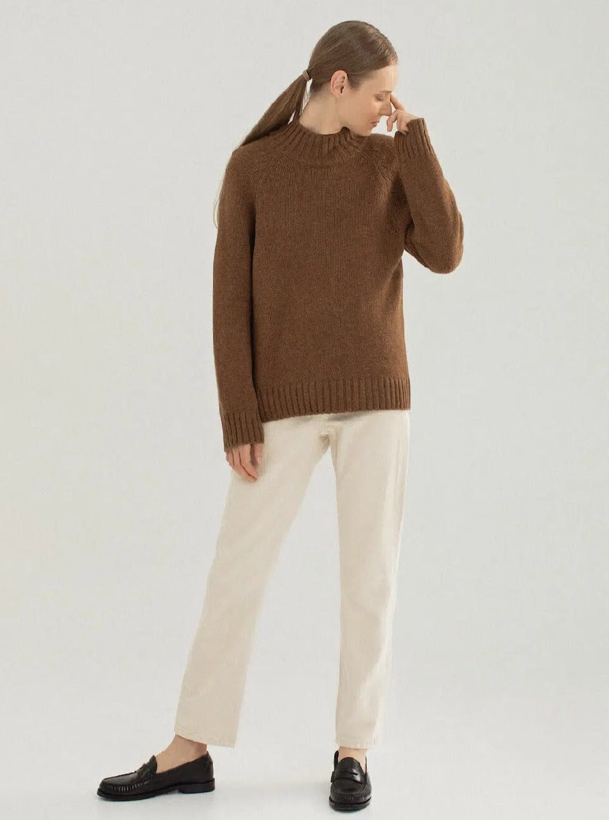 Rebeka merino  wool sweater brown