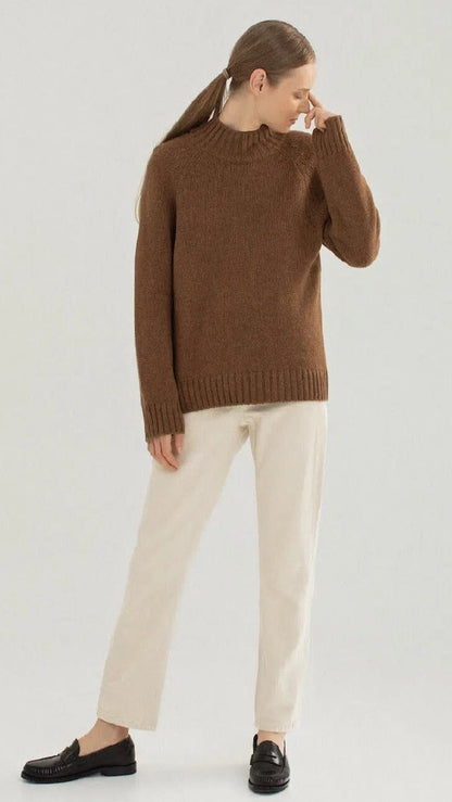 Rebeka merino  wool sweater brown