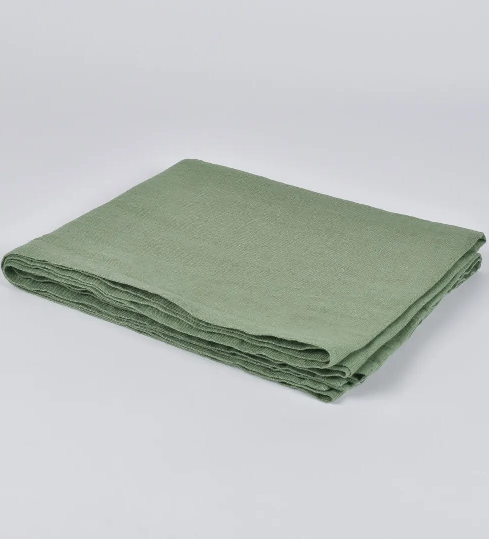 Linen/Cotton Runner 42x200cm Green