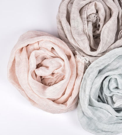 Linen Scarf Gauze Natural
