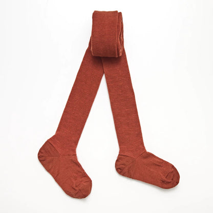 Lamington Merino Wool Textured Tights Woman | Spice