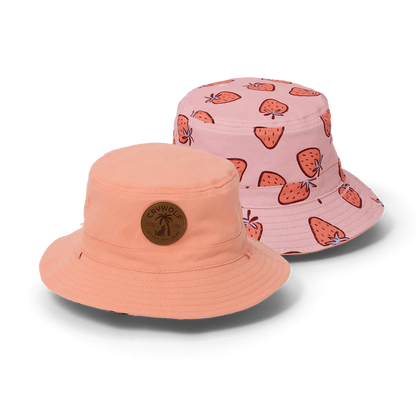 CRYWOLF Bucket Hat Reversible Strawberry Splash