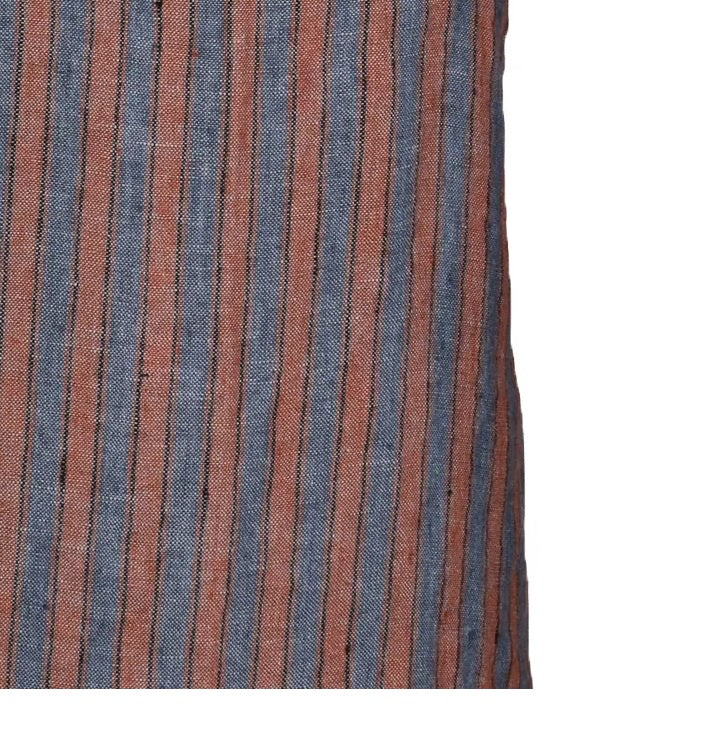 Brown stripe linen tea towel.