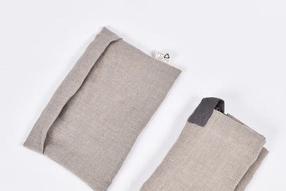 linen tote bag and linen pouch