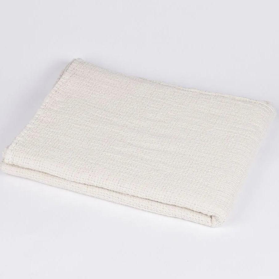 Milk waffe linen bath towel