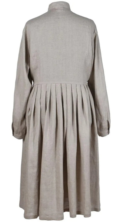 Natural linen dress back