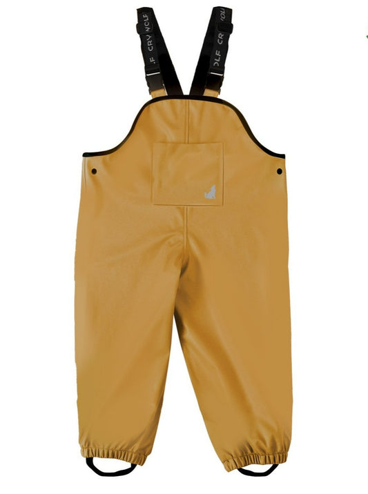 waterproof kids yellow overalls front