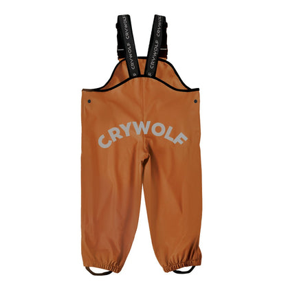 Back of Crywolf overall for kids in colour rust/clay