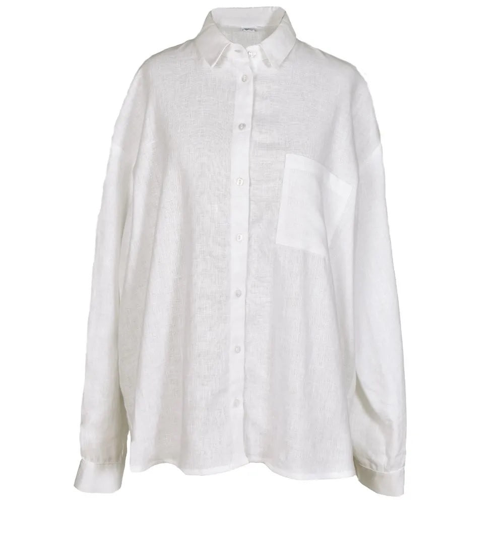  White linen shirt front