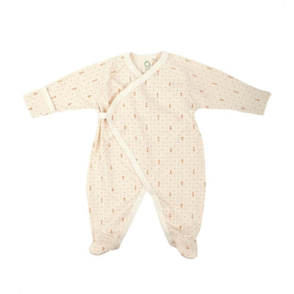 Organic Cotton Wrap Sleepsuit Ecru
