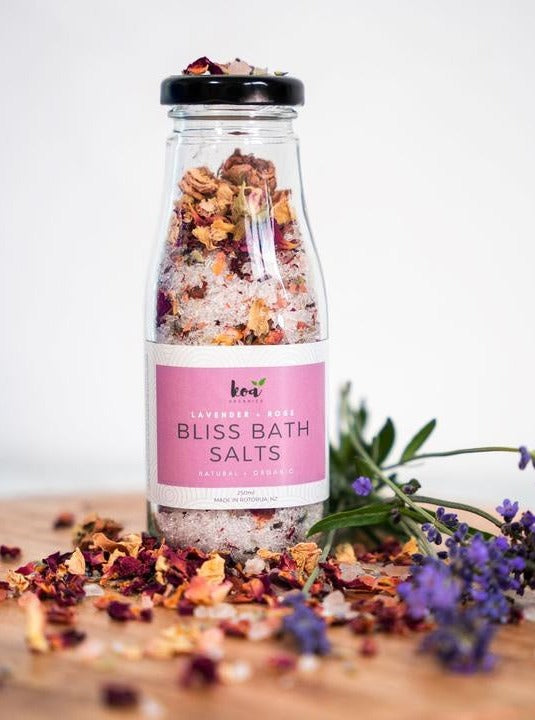 Bottle of Bliss Bath Salts