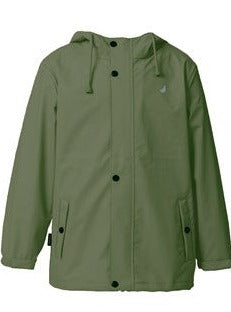 Front of Crywolf Rain Jacket for kids in green