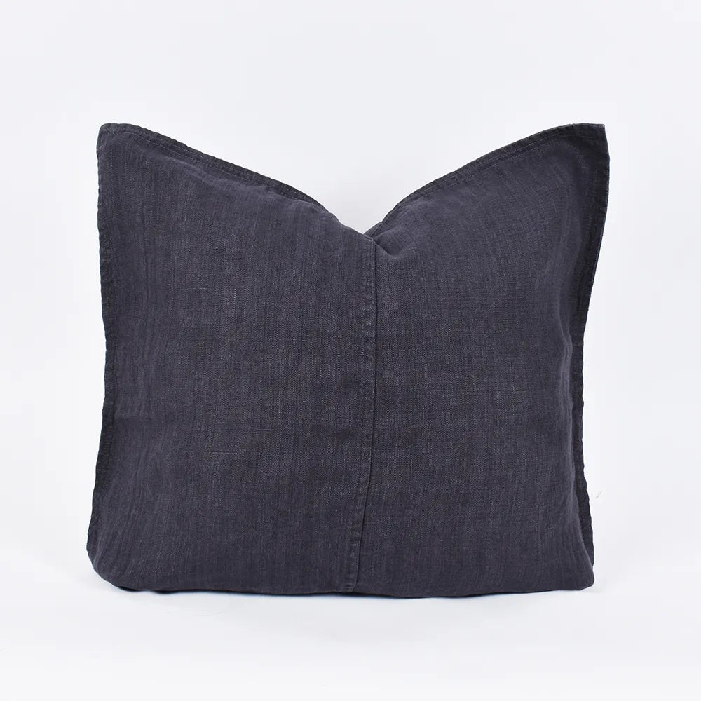 charcoal linen cushion