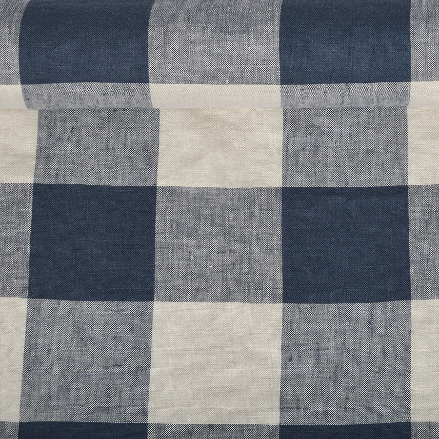 Linen Fabric CHECK  (Available in 6 colours)