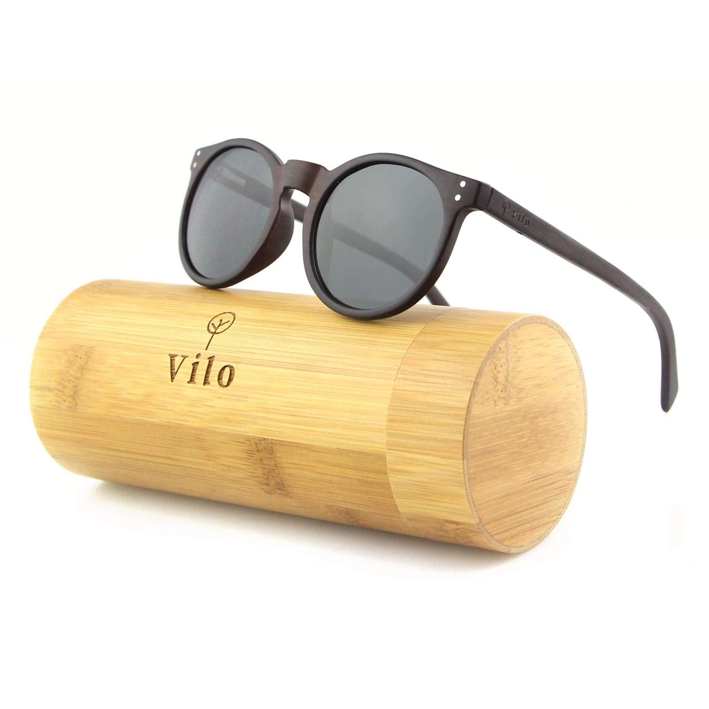 Vilo Wooden Sunglasses Henna with bamboo case