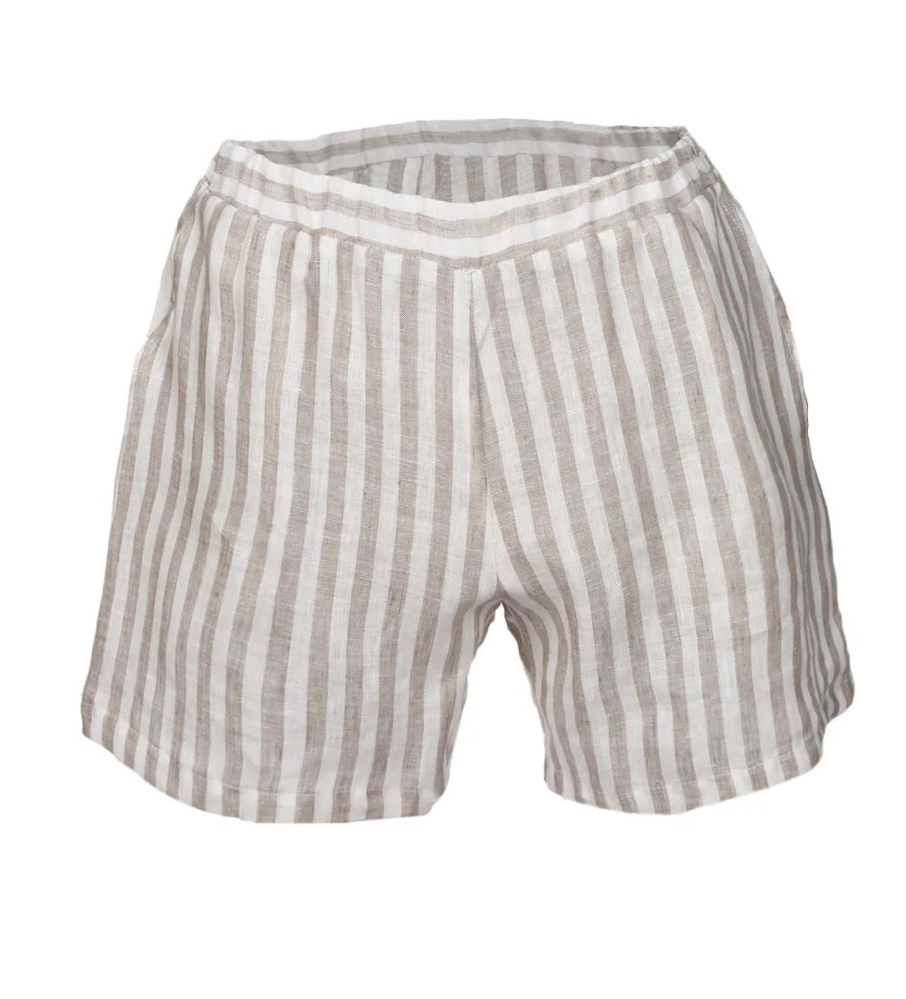 Linen Pyjama Shorts Leyla Wide Stripes